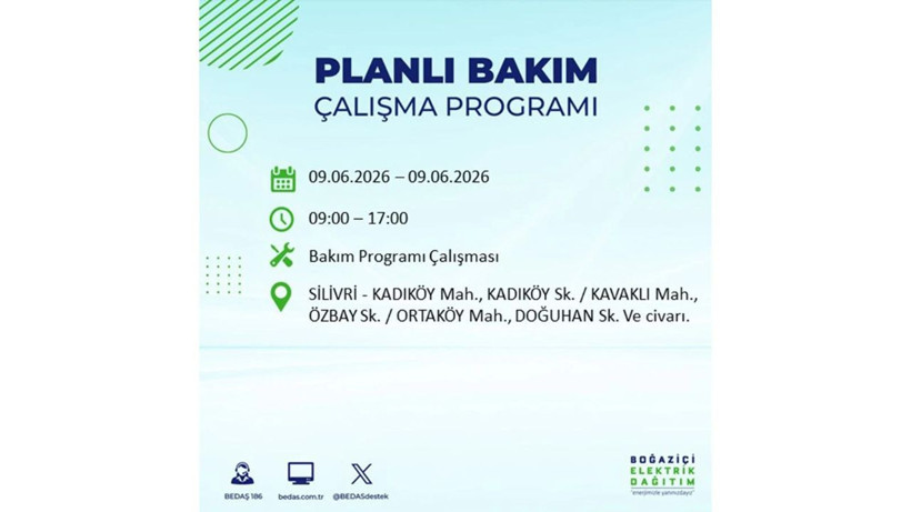 BEDAŞ ve AYEDAŞ duyurdu: İstanbul'da elektrikler gidiyor! İşte ilçe ilçe liste... 9 Haziran Salı İstanbul elektrik kesinti listesi - Resim: 13