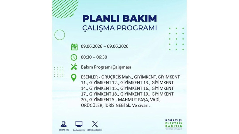 BEDAŞ ve AYEDAŞ duyurdu: İstanbul'da elektrikler gidiyor! İşte ilçe ilçe liste... 9 Haziran Salı İstanbul elektrik kesinti listesi - Resim: 42