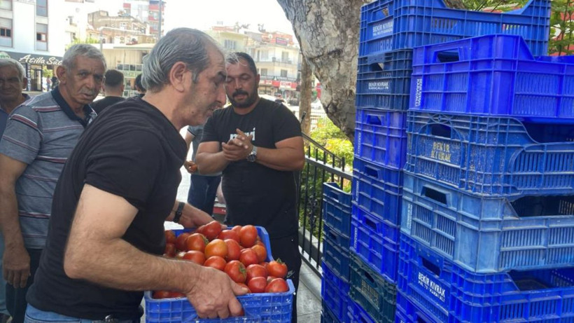 4 ton domates ücretsiz dağıtıldı! Meydanda uzun kuyruklar oluştu - Resim: 2