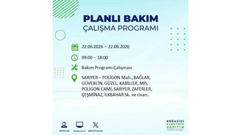 İstanbul 22 Haziran elektrik kesintisi programı: O ilçelerde gün boyu elektrik olmayacak! - Resim: 27