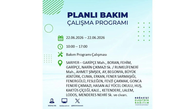İstanbul 22 Haziran elektrik kesintisi programı: O ilçelerde gün boyu elektrik olmayacak! - Resim: 35