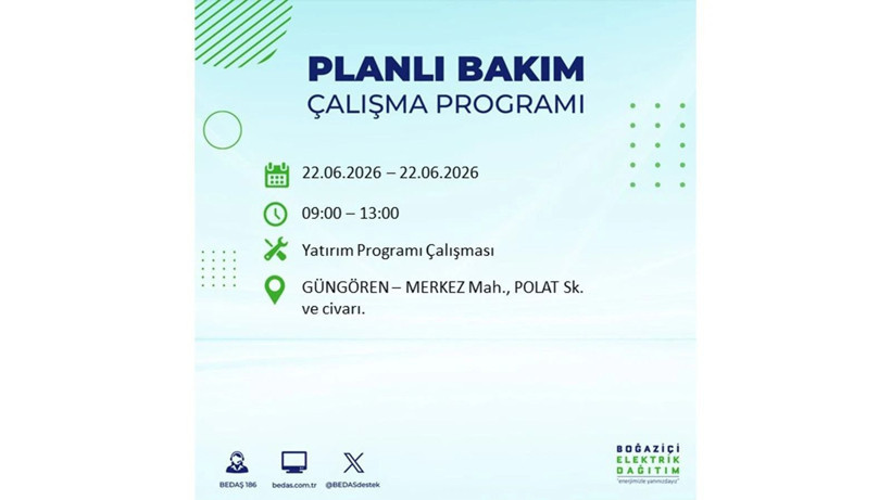 İstanbul 22 Haziran elektrik kesintisi programı: O ilçelerde gün boyu elektrik olmayacak! - Resim: 43