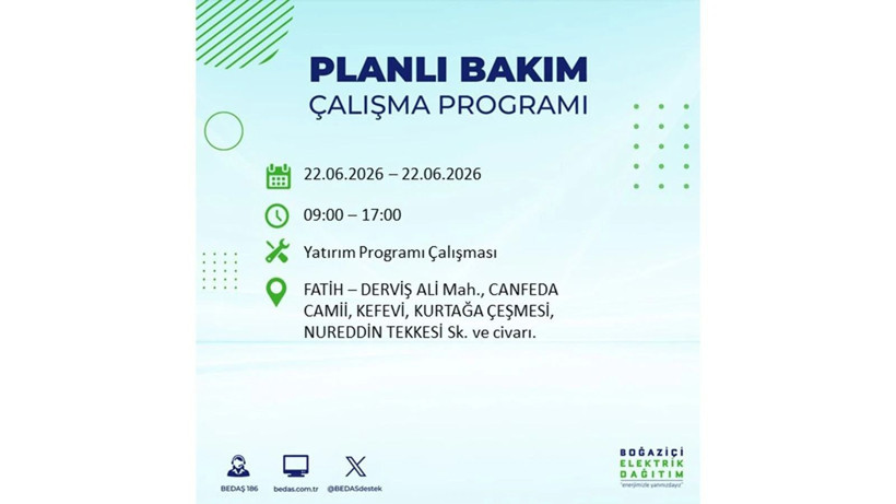 İstanbul 22 Haziran elektrik kesintisi programı: O ilçelerde gün boyu elektrik olmayacak! - Resim: 58