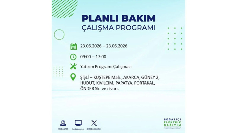İstanbul 23 Haziran elektrik kesintisi programı: O ilçelerde gün boyu elektrik olmayacak! - Resim: 3