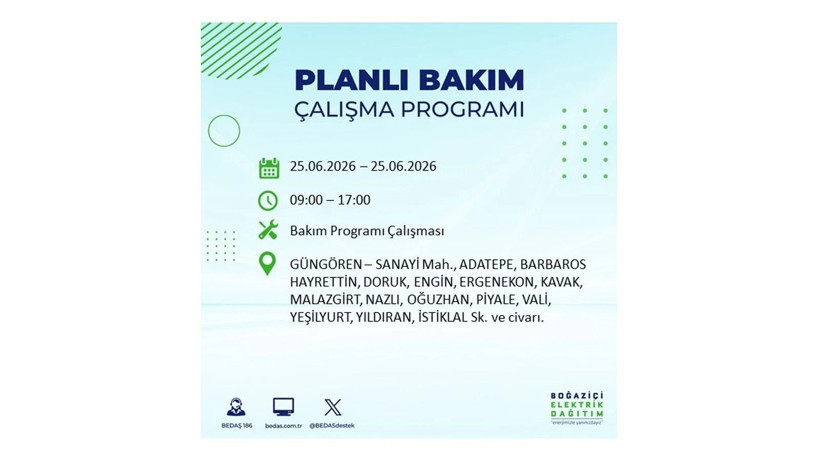 İstanbul 25 Haziran kesintisi programı: O ilçelerde saatlerce elektrik olmayacak! - Resim: 38