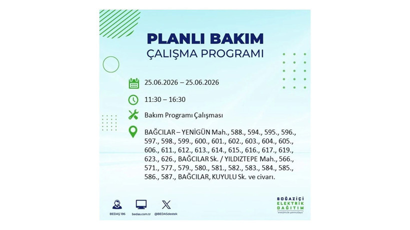 İstanbul 25 Haziran kesintisi programı: O ilçelerde saatlerce elektrik olmayacak! - Resim: 4
