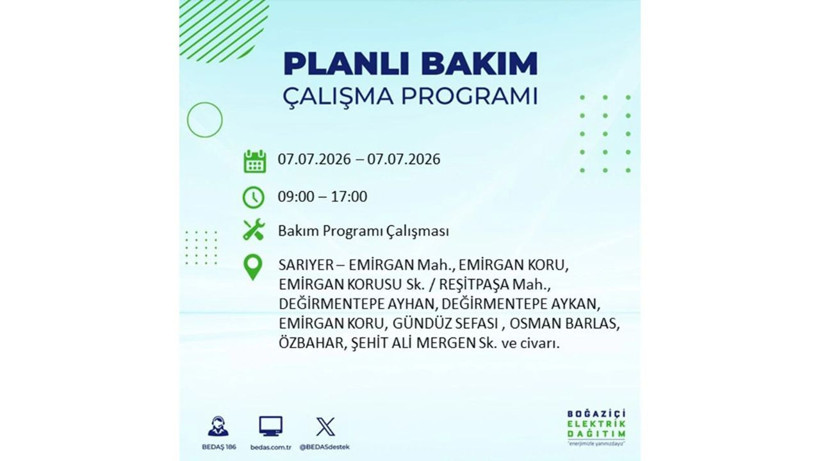 İstanbul 7 Temmuz kesintisi programı: O ilçelerde saatlerce elektrik olmayacak! - Resim: 10