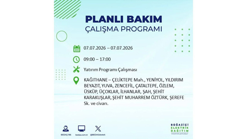 İstanbul 7 Temmuz kesintisi programı: O ilçelerde saatlerce elektrik olmayacak! - Resim: 13