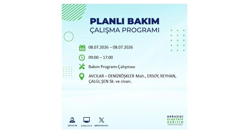 İstanbul 8 Temmuz kesintisi programı: O ilçelerde saatlerce elektrik olmayacak! - Resim: 2