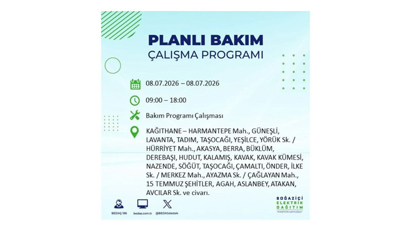 İstanbul 8 Temmuz kesintisi programı: O ilçelerde saatlerce elektrik olmayacak! - Resim: 32