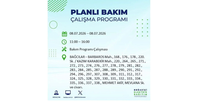 İstanbul 8 Temmuz kesintisi programı: O ilçelerde saatlerce elektrik olmayacak! - Resim: 5