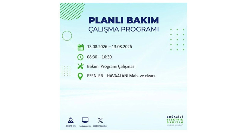 İstanbul 13 Ağustos kesintisi programı: O ilçelerde saatlerce elektrik olmayacak! - Resim: 14