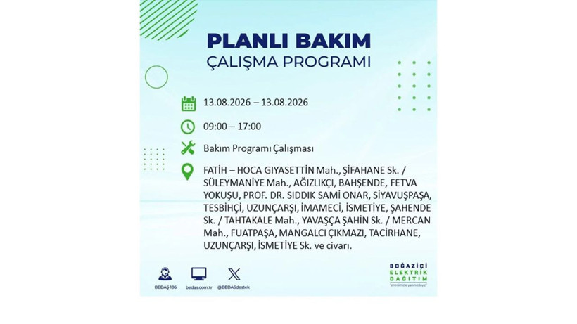 İstanbul 13 Ağustos kesintisi programı: O ilçelerde saatlerce elektrik olmayacak! - Resim: 20