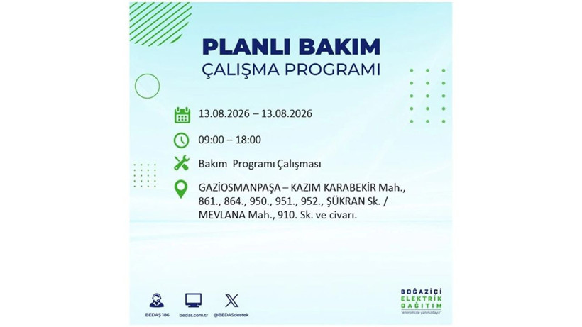 İstanbul 13 Ağustos kesintisi programı: O ilçelerde saatlerce elektrik olmayacak! - Resim: 21