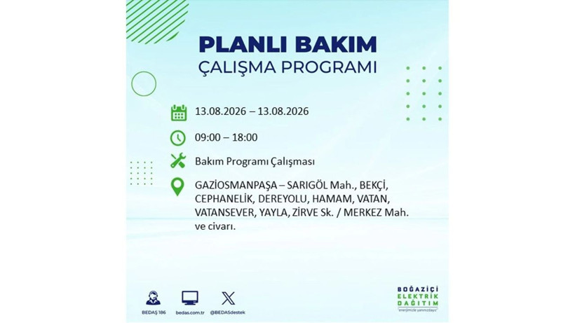 İstanbul 13 Ağustos kesintisi programı: O ilçelerde saatlerce elektrik olmayacak! - Resim: 23