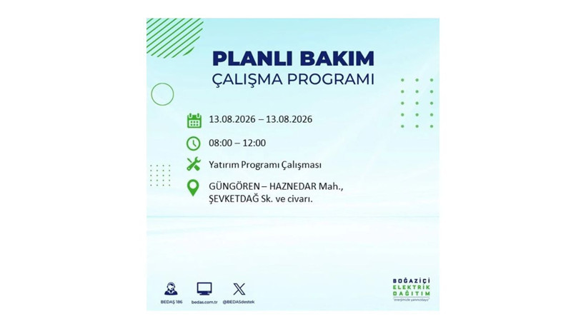 İstanbul 13 Ağustos kesintisi programı: O ilçelerde saatlerce elektrik olmayacak! - Resim: 28