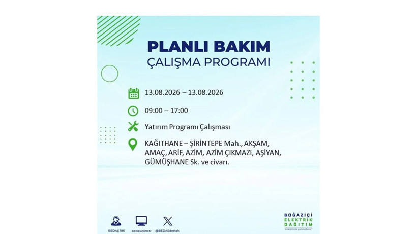 İstanbul 13 Ağustos kesintisi programı: O ilçelerde saatlerce elektrik olmayacak! - Resim: 32
