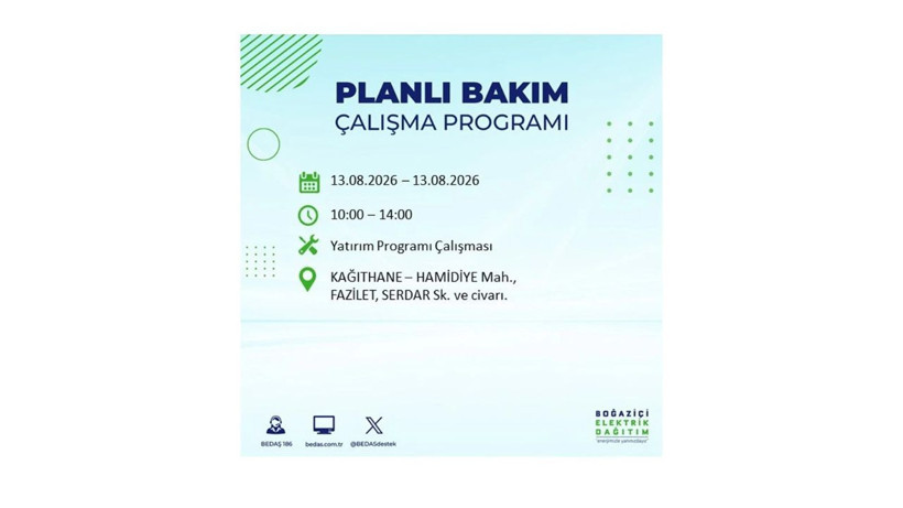 İstanbul 13 Ağustos kesintisi programı: O ilçelerde saatlerce elektrik olmayacak! - Resim: 33