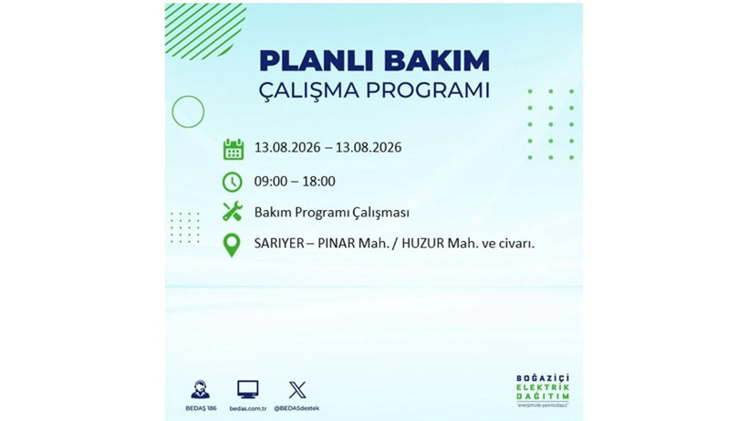 İstanbul 13 Ağustos kesintisi programı: O ilçelerde saatlerce elektrik olmayacak! - Resim: 36
