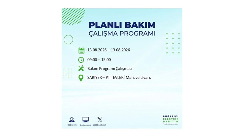 İstanbul 13 Ağustos kesintisi programı: O ilçelerde saatlerce elektrik olmayacak! - Resim: 37