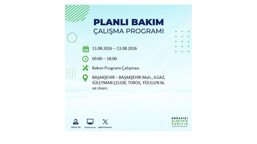 İstanbul 13 Ağustos kesintisi programı: O ilçelerde saatlerce elektrik olmayacak! - Resim: 4