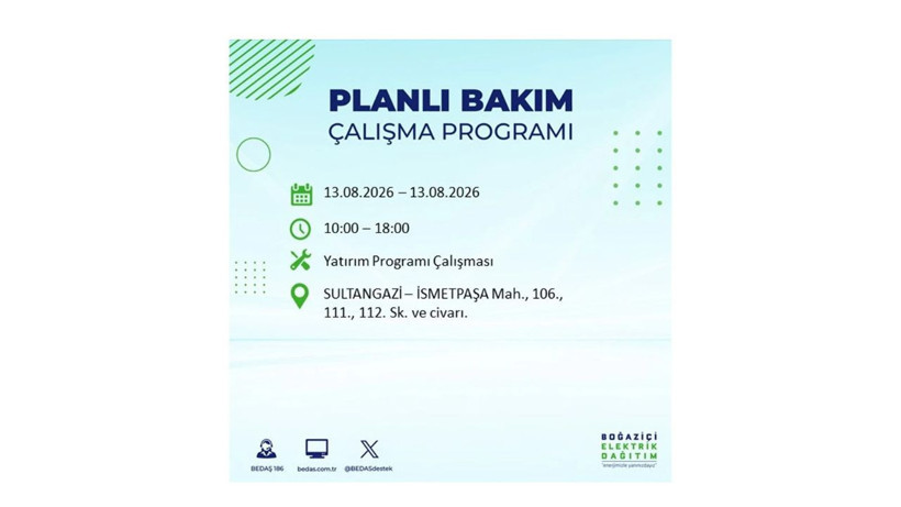 İstanbul 13 Ağustos kesintisi programı: O ilçelerde saatlerce elektrik olmayacak! - Resim: 47