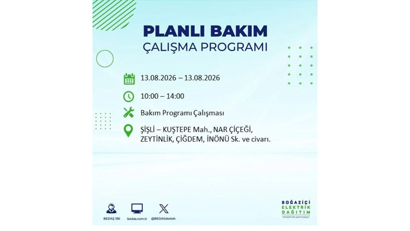 İstanbul 13 Ağustos kesintisi programı: O ilçelerde saatlerce elektrik olmayacak! - Resim: 49