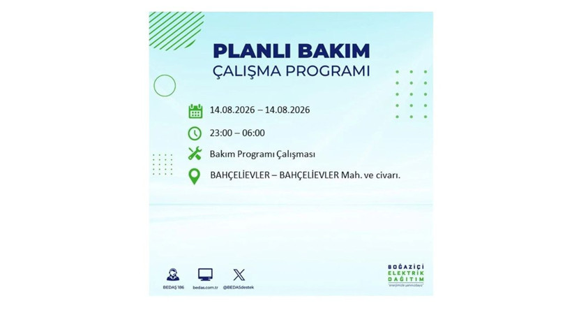 İstanbul 14 Ağustos kesintisi programı: O ilçelerde saatlerce elektrik olmayacak! - Resim: 10