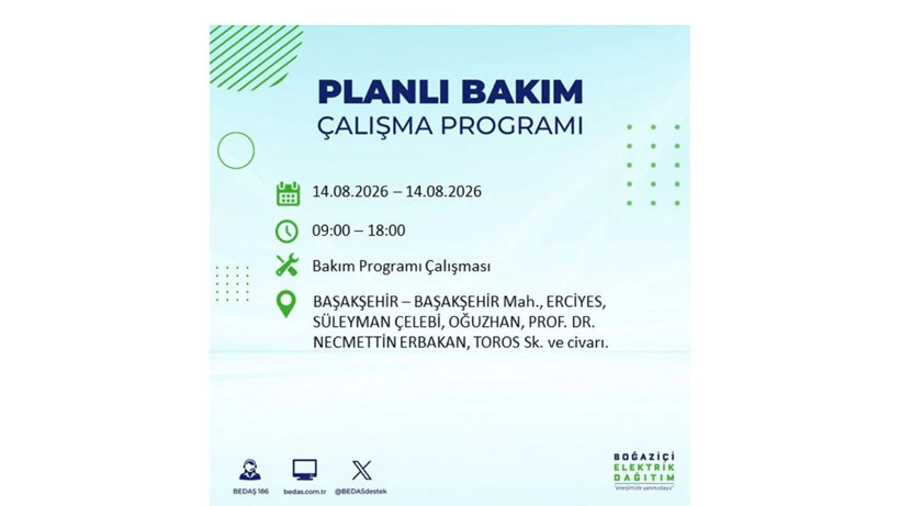İstanbul 14 Ağustos kesintisi programı: O ilçelerde saatlerce elektrik olmayacak! - Resim: 11