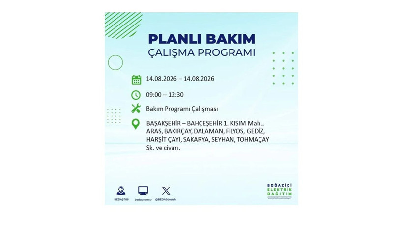 İstanbul 14 Ağustos kesintisi programı: O ilçelerde saatlerce elektrik olmayacak! - Resim: 12