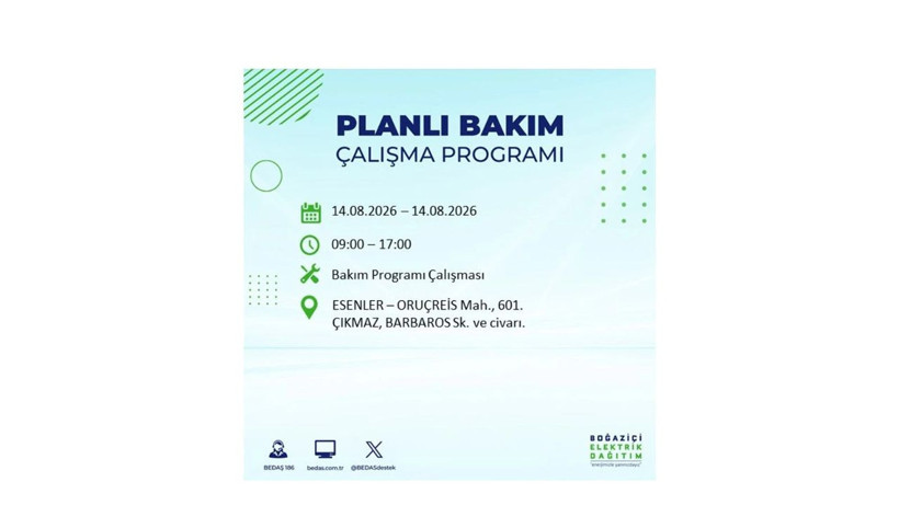 İstanbul 14 Ağustos kesintisi programı: O ilçelerde saatlerce elektrik olmayacak! - Resim: 21