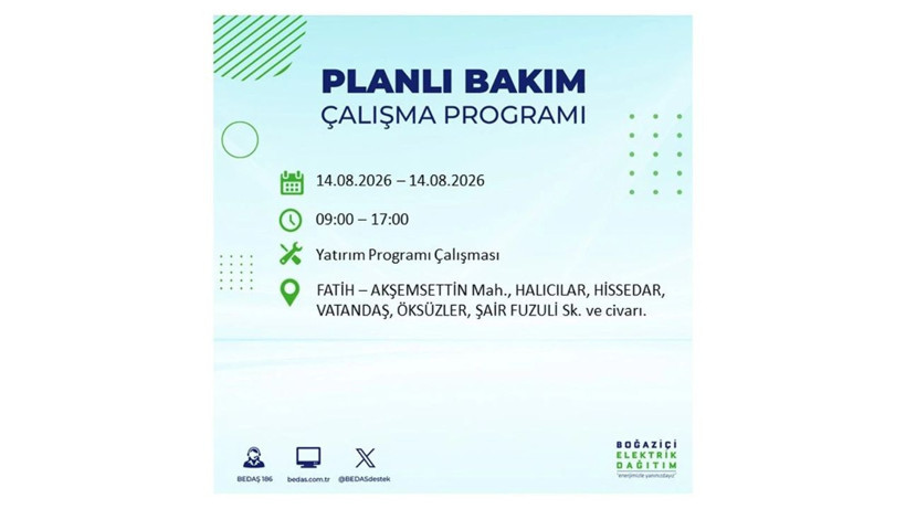 İstanbul 14 Ağustos kesintisi programı: O ilçelerde saatlerce elektrik olmayacak! - Resim: 31