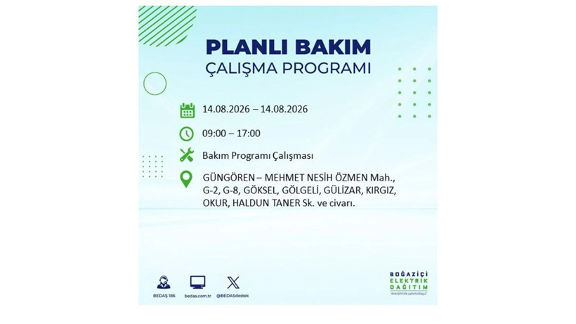 İstanbul 14 Ağustos kesintisi programı: O ilçelerde saatlerce elektrik olmayacak! - Resim: 32