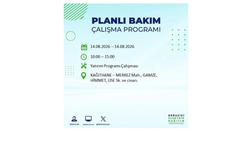 İstanbul 14 Ağustos kesintisi programı: O ilçelerde saatlerce elektrik olmayacak! - Resim: 34