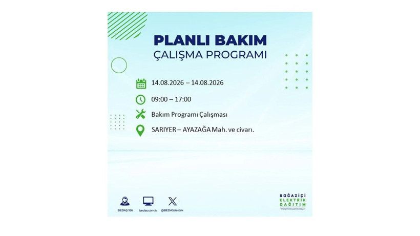 İstanbul 14 Ağustos kesintisi programı: O ilçelerde saatlerce elektrik olmayacak! - Resim: 39