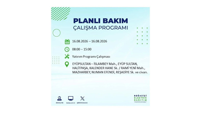 İstanbul 16 Ağustos kesintisi programı: O ilçelerde saatlerce elektrik olmayacak! - Resim: 5