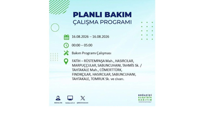 İstanbul 16 Ağustos kesintisi programı: O ilçelerde saatlerce elektrik olmayacak! - Resim: 6