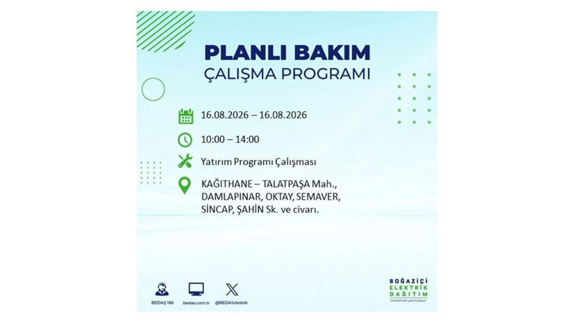 İstanbul 16 Ağustos kesintisi programı: O ilçelerde saatlerce elektrik olmayacak! - Resim: 7