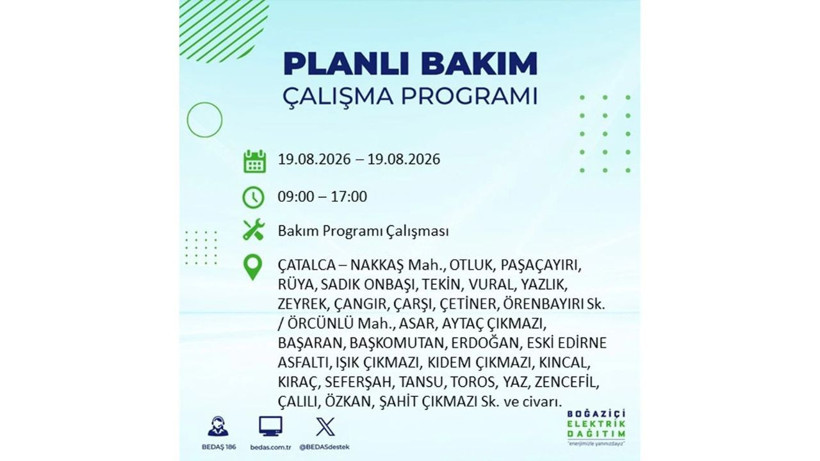İstanbul 19 Ağustos kesintisi programı: O ilçelerde saatlerce elektrik olmayacak! - Resim: 12