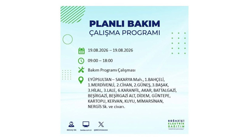 İstanbul 19 Ağustos kesintisi programı: O ilçelerde saatlerce elektrik olmayacak! - Resim: 20