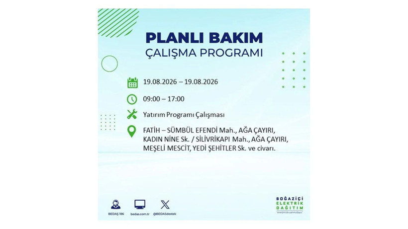İstanbul 19 Ağustos kesintisi programı: O ilçelerde saatlerce elektrik olmayacak! - Resim: 21