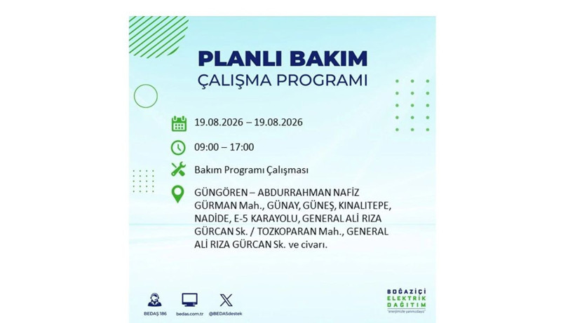 İstanbul 19 Ağustos kesintisi programı: O ilçelerde saatlerce elektrik olmayacak! - Resim: 23