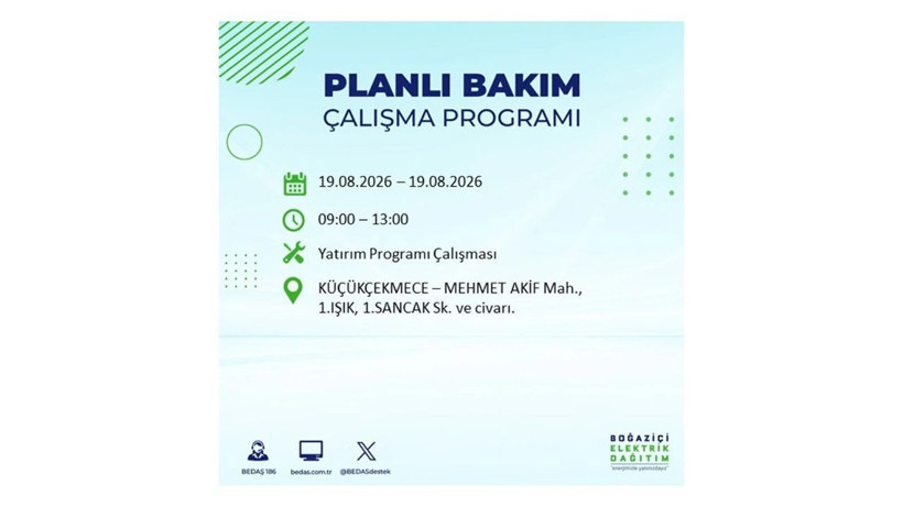 İstanbul 19 Ağustos kesintisi programı: O ilçelerde saatlerce elektrik olmayacak! - Resim: 24
