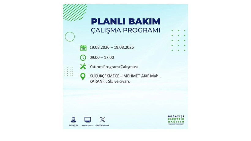 İstanbul 19 Ağustos kesintisi programı: O ilçelerde saatlerce elektrik olmayacak! - Resim: 26