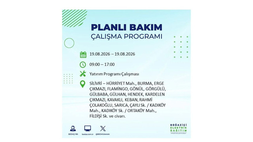İstanbul 19 Ağustos kesintisi programı: O ilçelerde saatlerce elektrik olmayacak! - Resim: 30