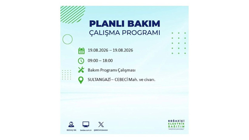 İstanbul 19 Ağustos kesintisi programı: O ilçelerde saatlerce elektrik olmayacak! - Resim: 31