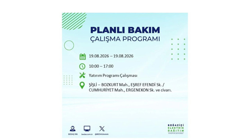 İstanbul 19 Ağustos kesintisi programı: O ilçelerde saatlerce elektrik olmayacak! - Resim: 32