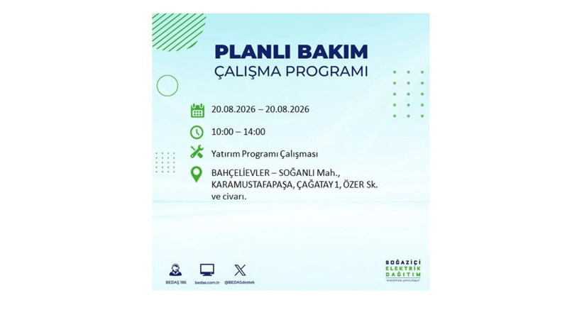 İstanbul 20 Ağustos kesintisi programı: O ilçelerde saatlerce elektrik olmayacak! - Resim: 12