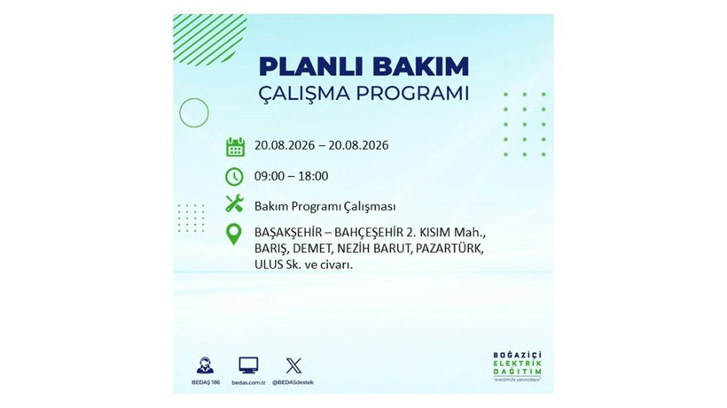 İstanbul 20 Ağustos kesintisi programı: O ilçelerde saatlerce elektrik olmayacak! - Resim: 18