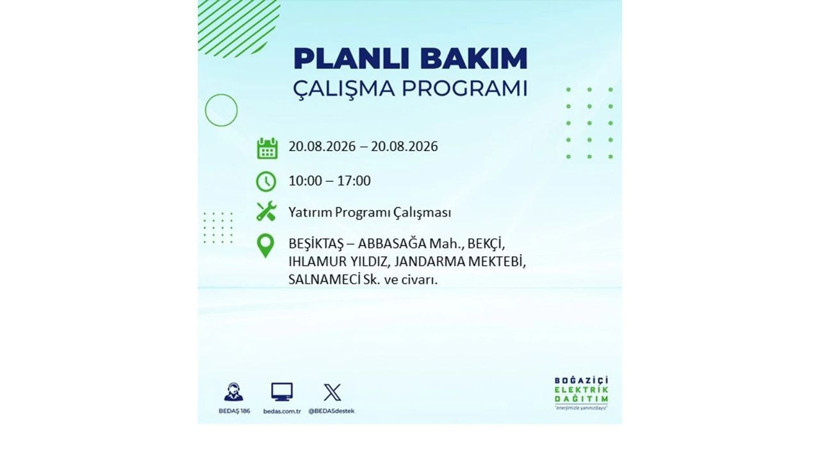 İstanbul 20 Ağustos kesintisi programı: O ilçelerde saatlerce elektrik olmayacak! - Resim: 19